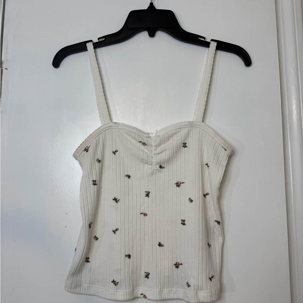 Levi's Ivory Ribbed Sleeveless Camisole